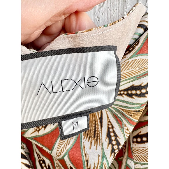 Alexis Strapless Ruffle Printed Faina Midi Dress Multicolor Women's medium - Picture 9 of 9